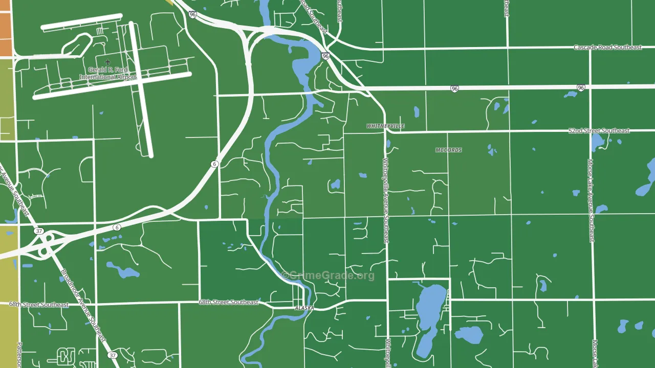McCords, MI Map of Vandalism Rates