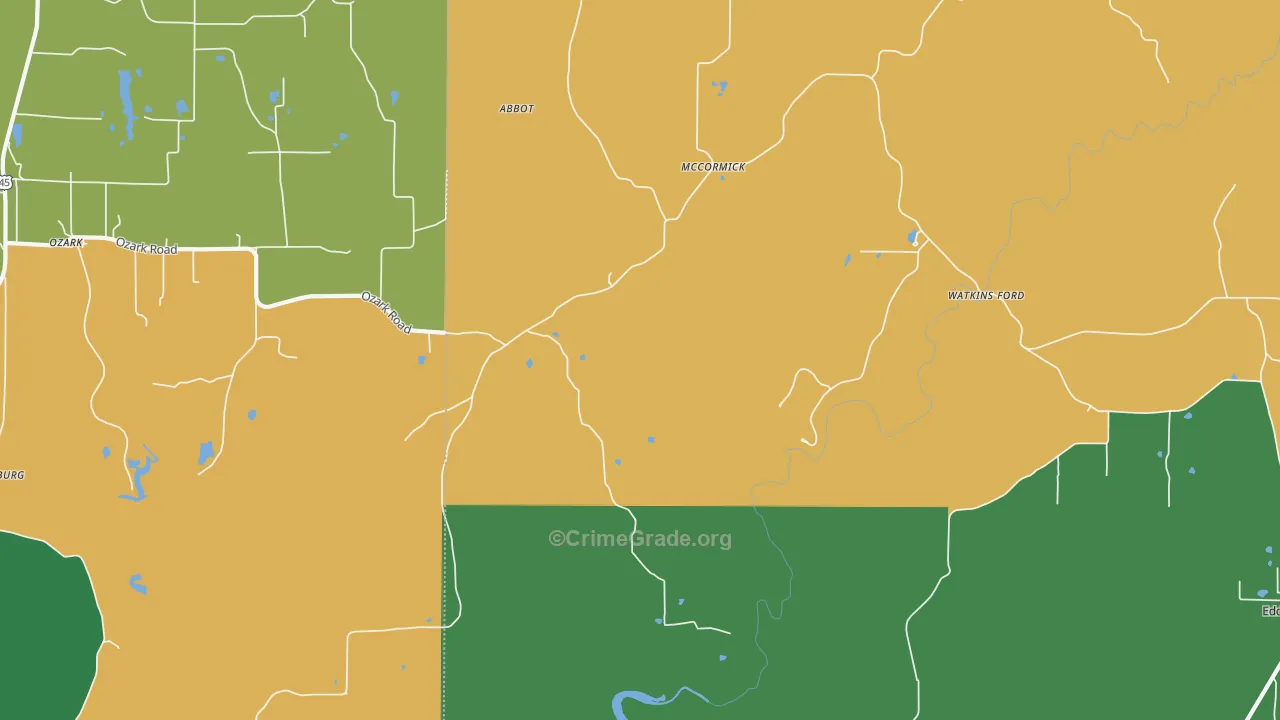 McCormick, IL Map of Vandalism Rates