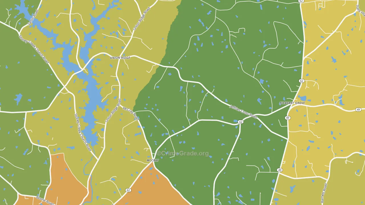 McCray, NC Map of Vandalism Rates