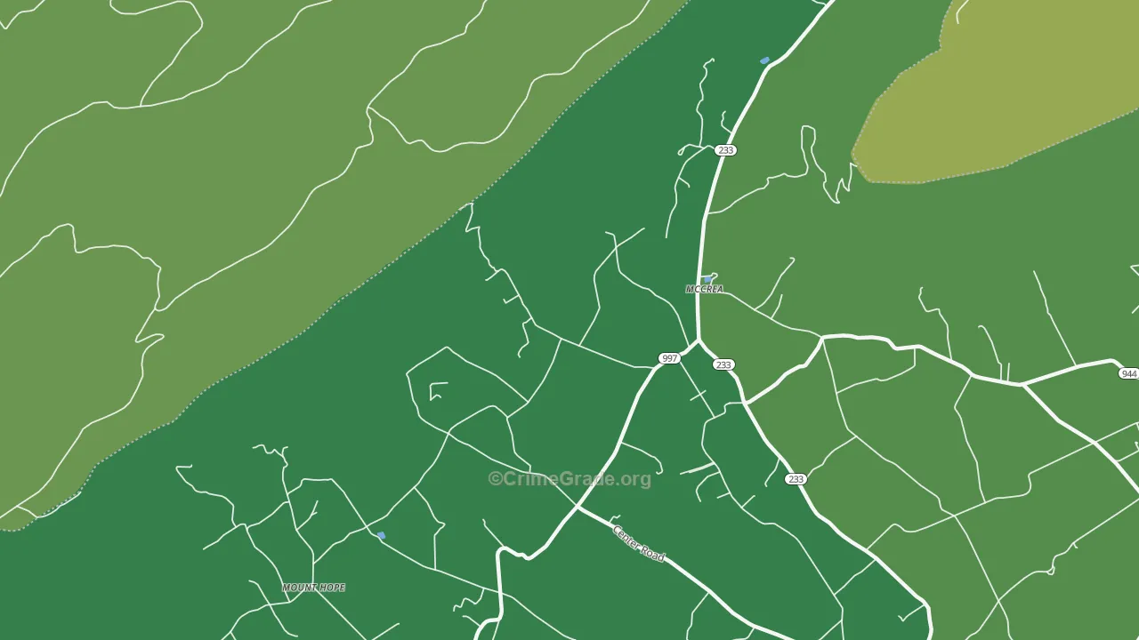 McCrea, PA Map of Vandalism Rates