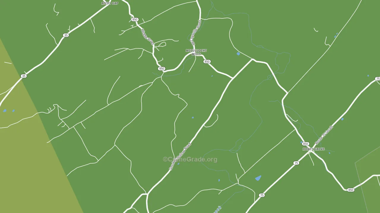 McCullochs Mills, PA Map of Vandalism Rates