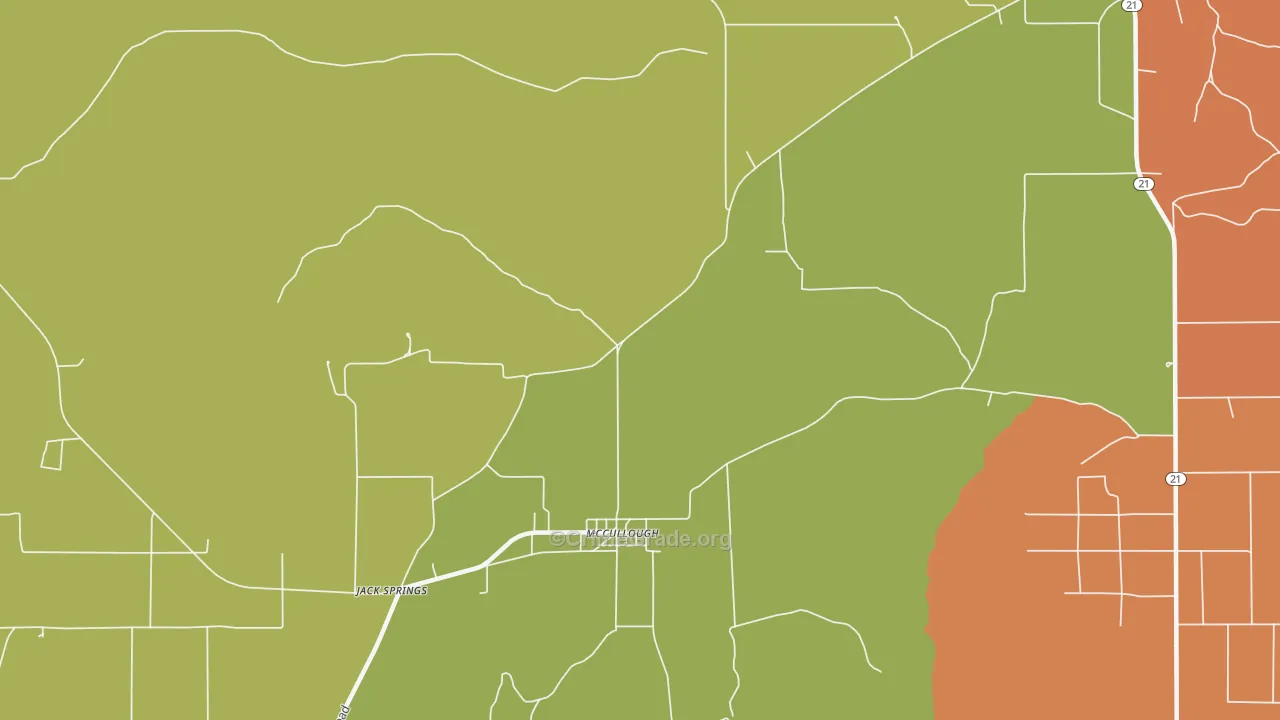 McCullough, AL Map of Vandalism Rates