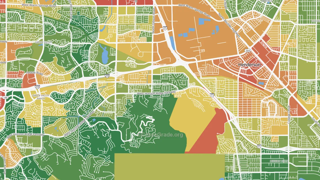 McCullough Hills, Henderson, NV Map of Vandalism Rates