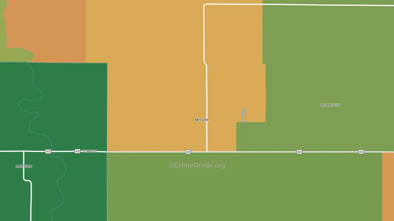 McCune, KS Map of Vandalism Rates