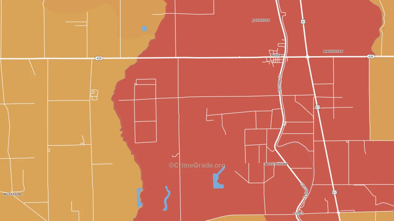 McCutcheon, MS Map of Vandalism Rates
