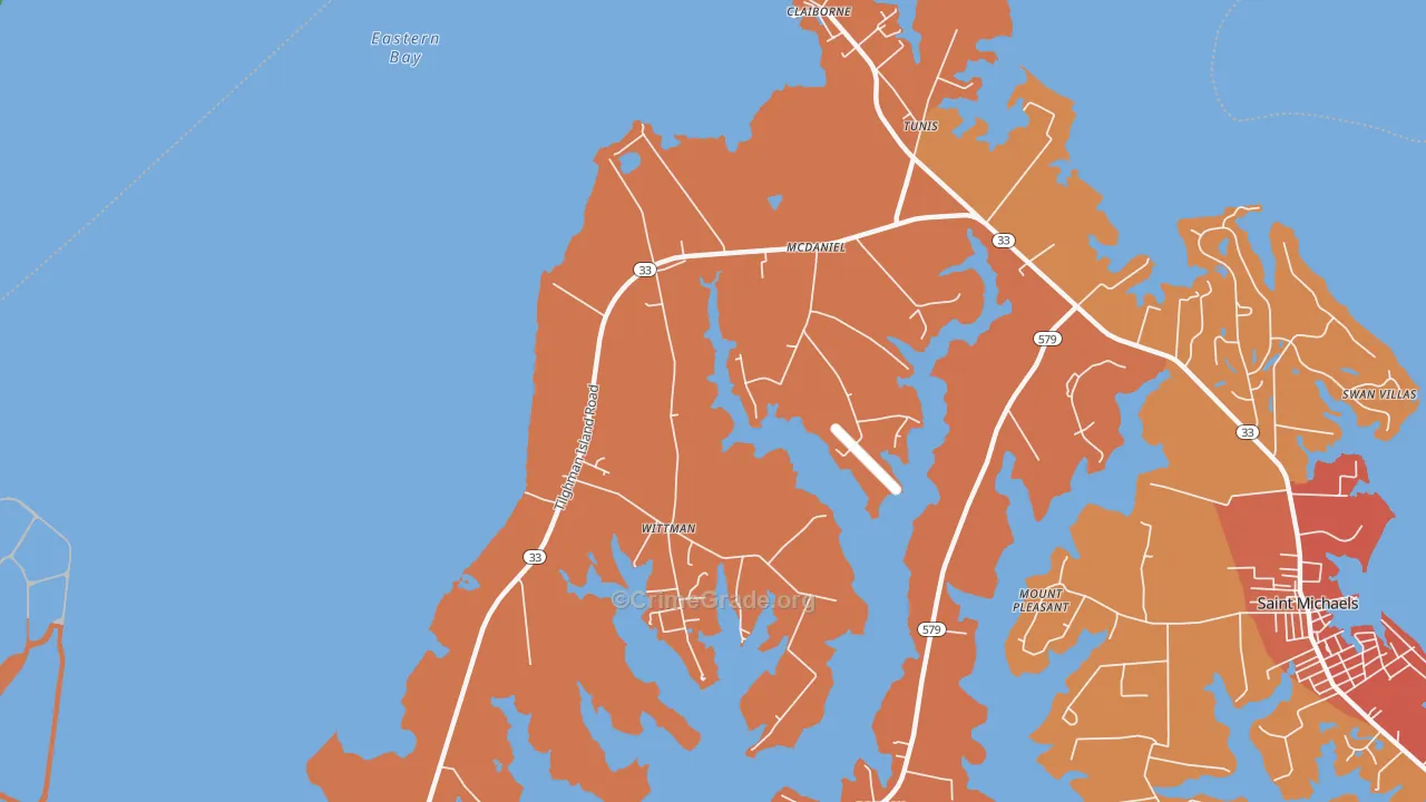 Mcdaniel, MD Map of Vandalism Rates