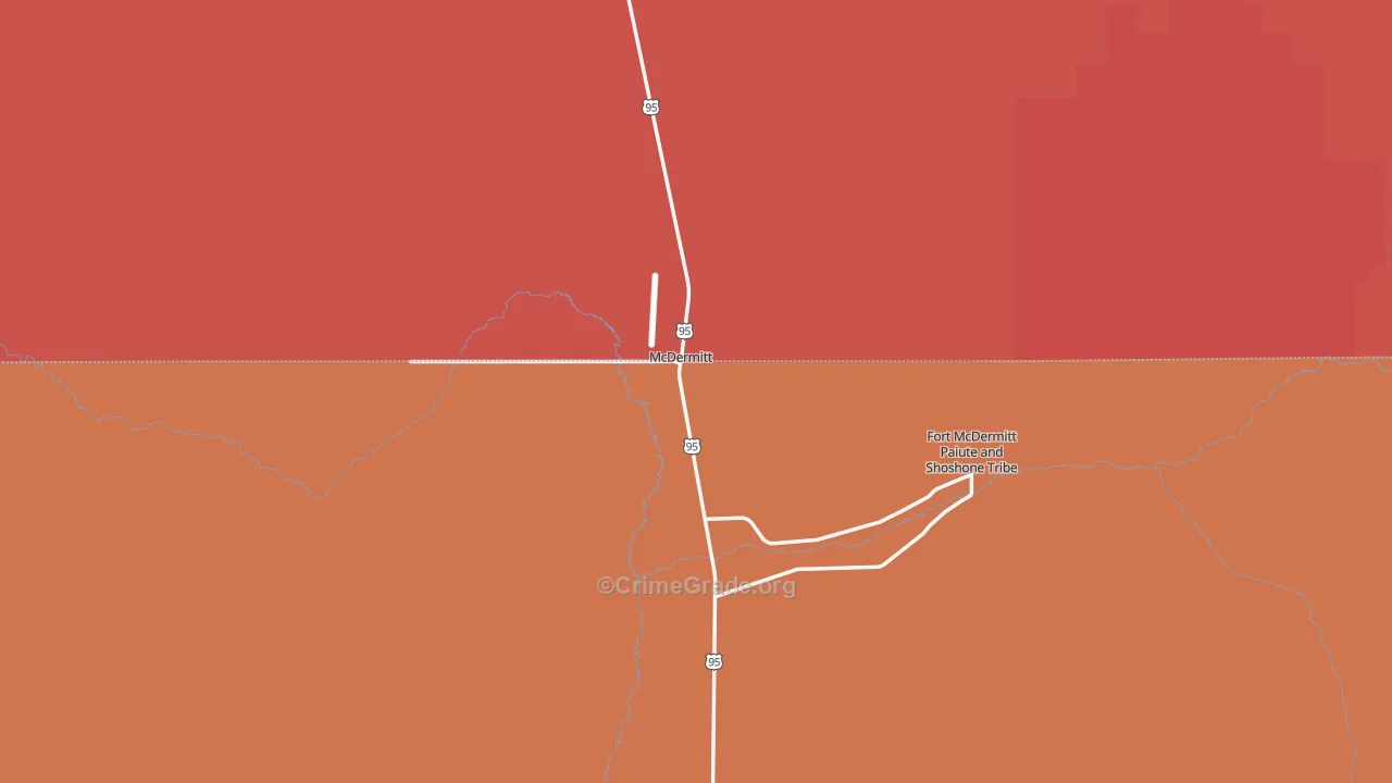 McDermitt, NV Map of Vandalism Rates