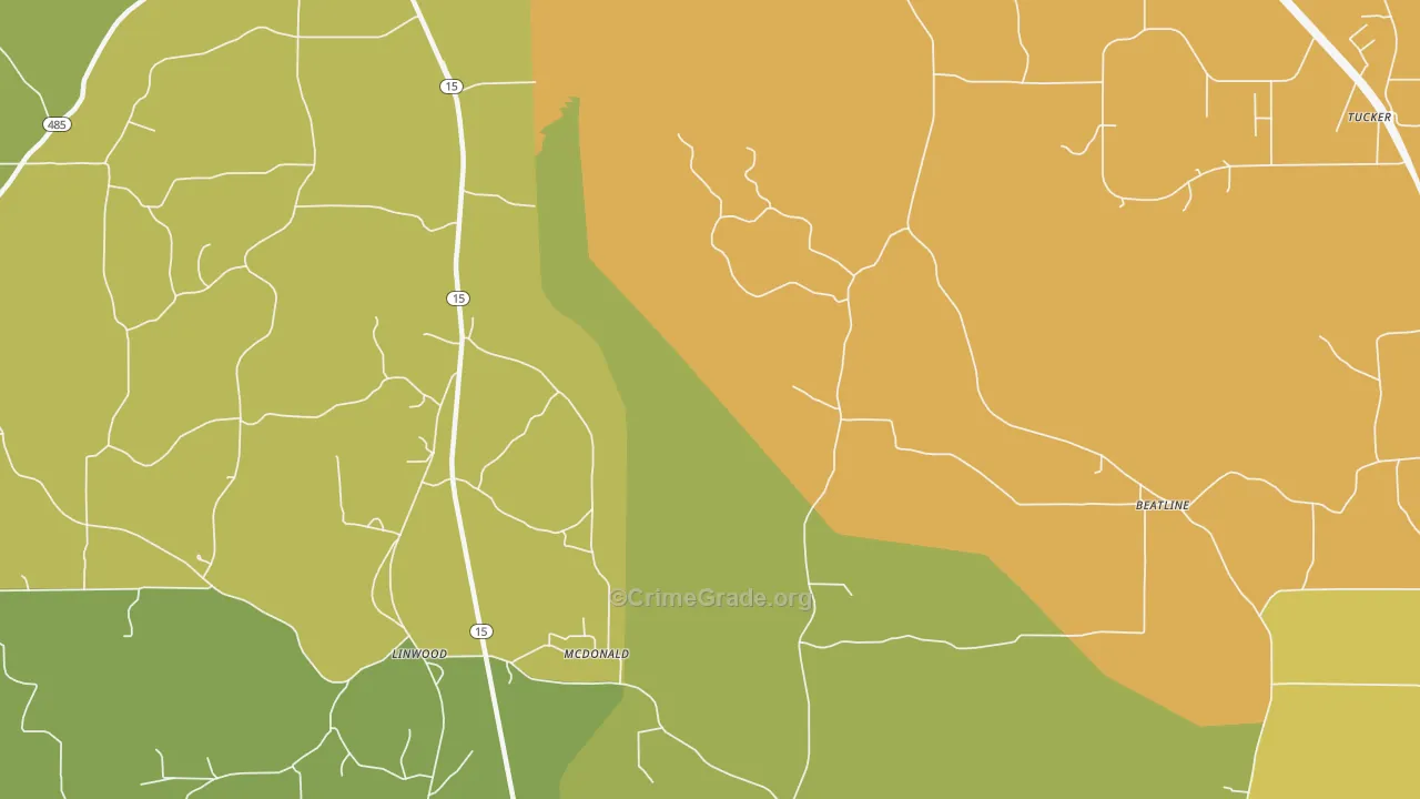 McDonald, MS Map of Vandalism Rates