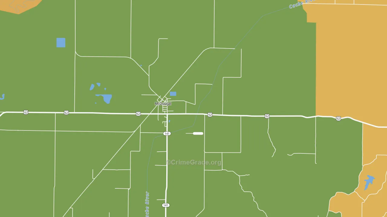 McDougal, AR Map of Vandalism Rates
