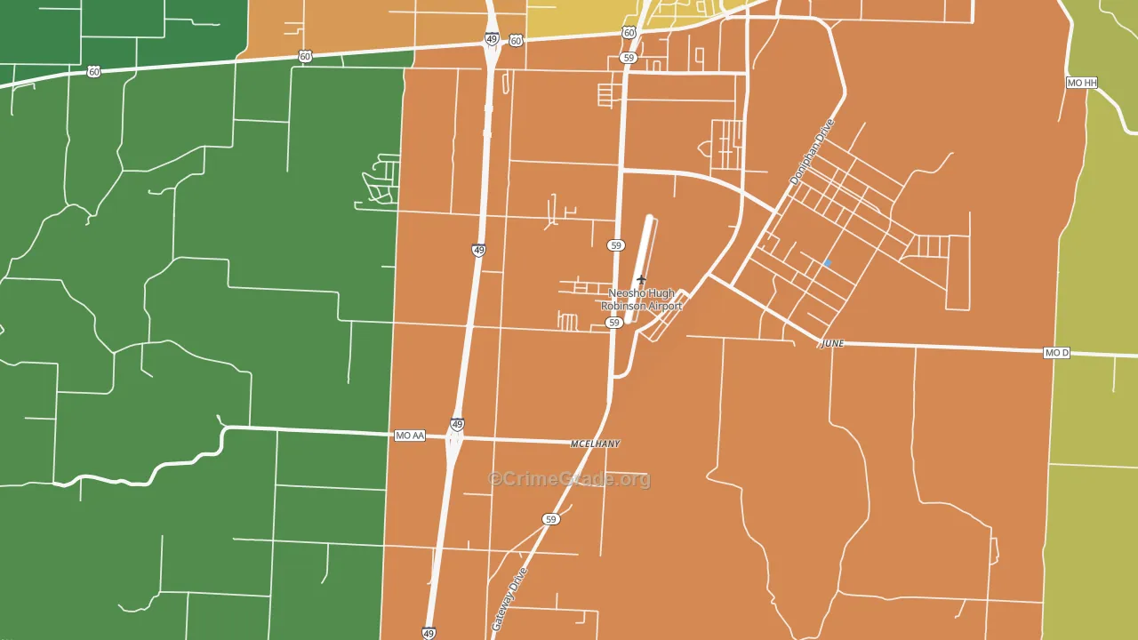 McElhany, MO Map of Vandalism Rates