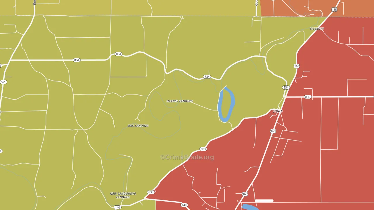 McGinty, LA Map of Vandalism Rates