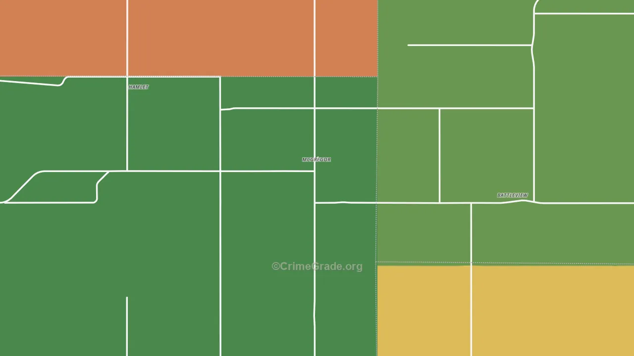 Mcgregor, ND Map of Vandalism Rates