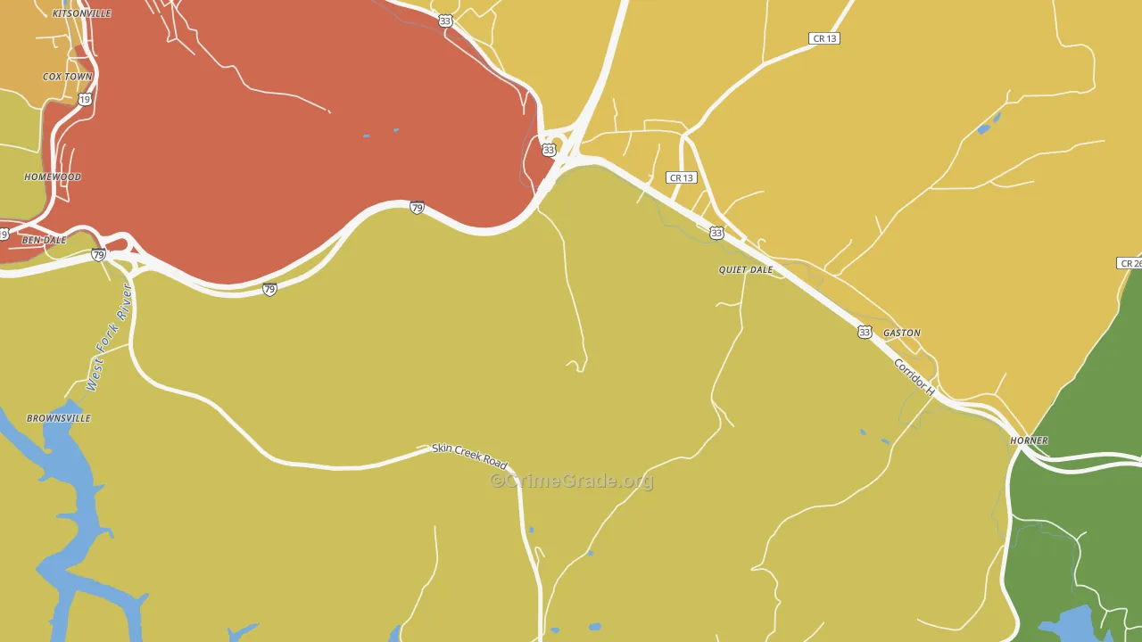 McGuire Park, WV Map of Vandalism Rates