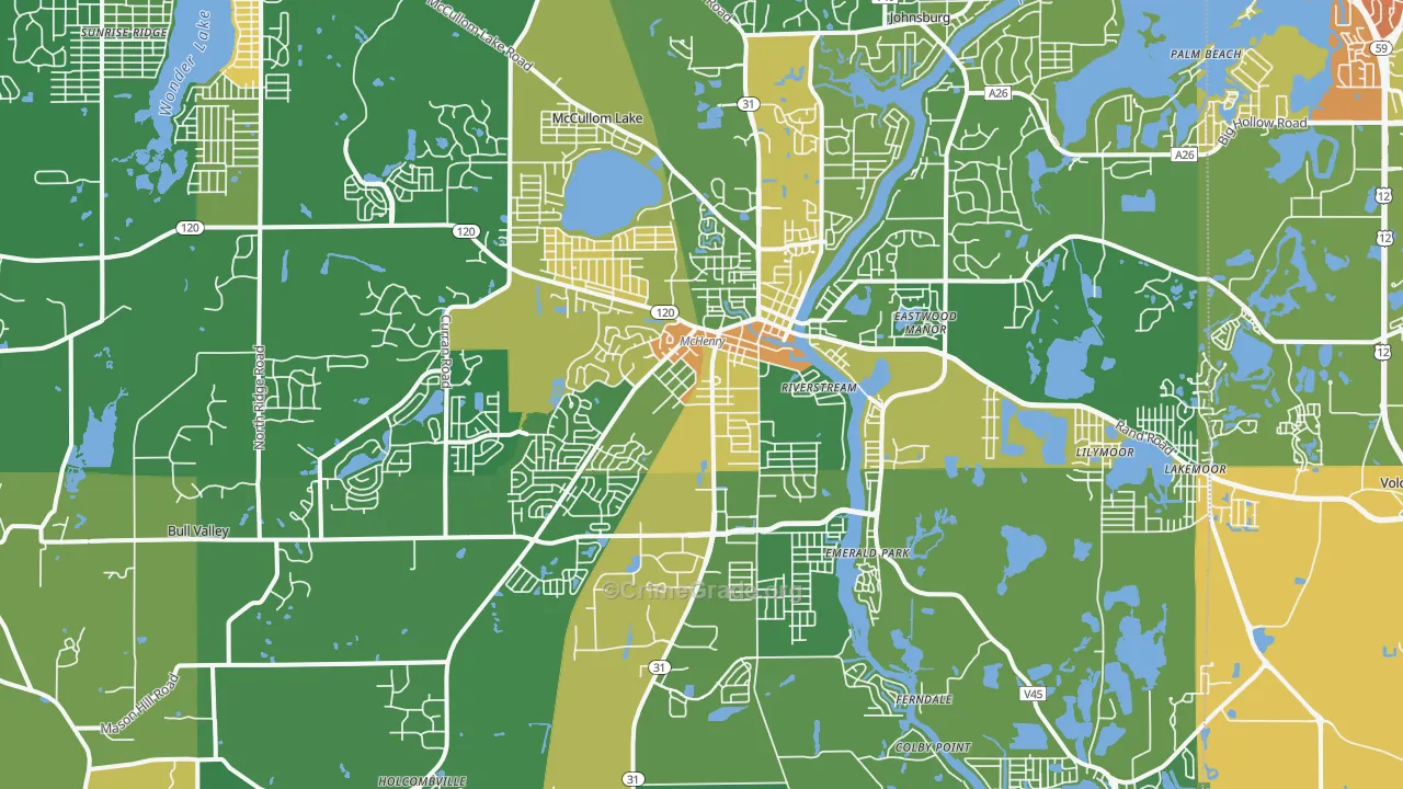 Mchenry, IL Map of Vandalism Rates
