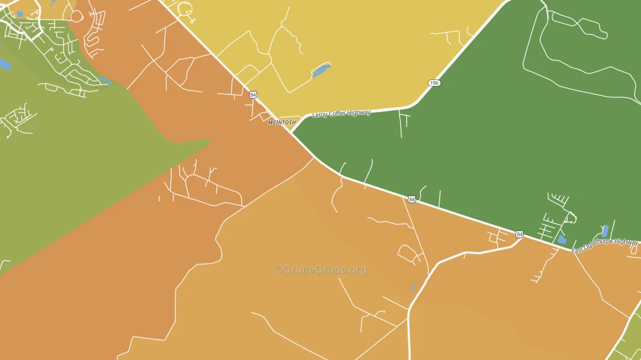McIntosh, GA Map of Vandalism Rates