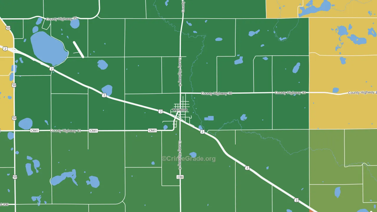Mcintosh, MN Map of Vandalism Rates
