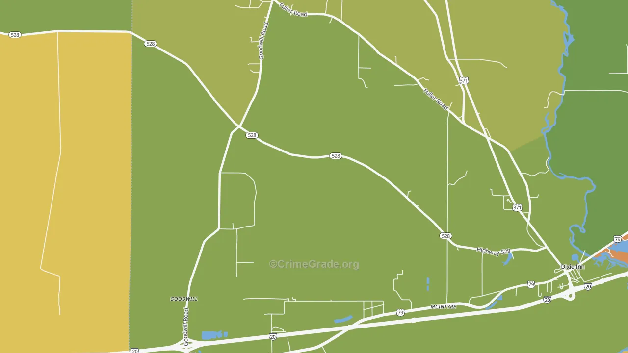 McIntyre, LA Map of Vandalism Rates