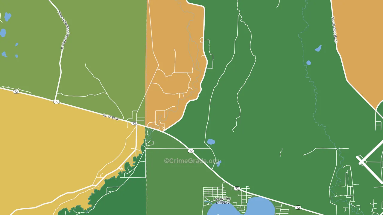 McIntyre Landing, MI Map of Vandalism Rates