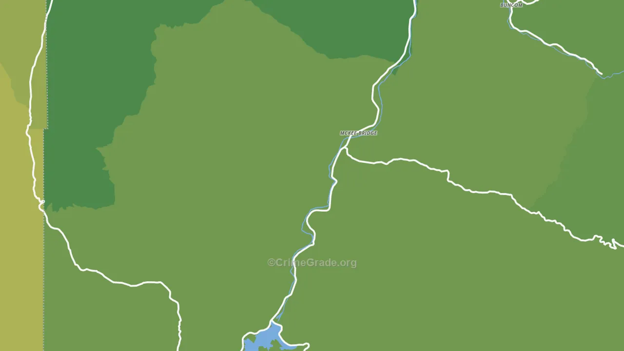 McKee Bridge, OR Map of Vandalism Rates