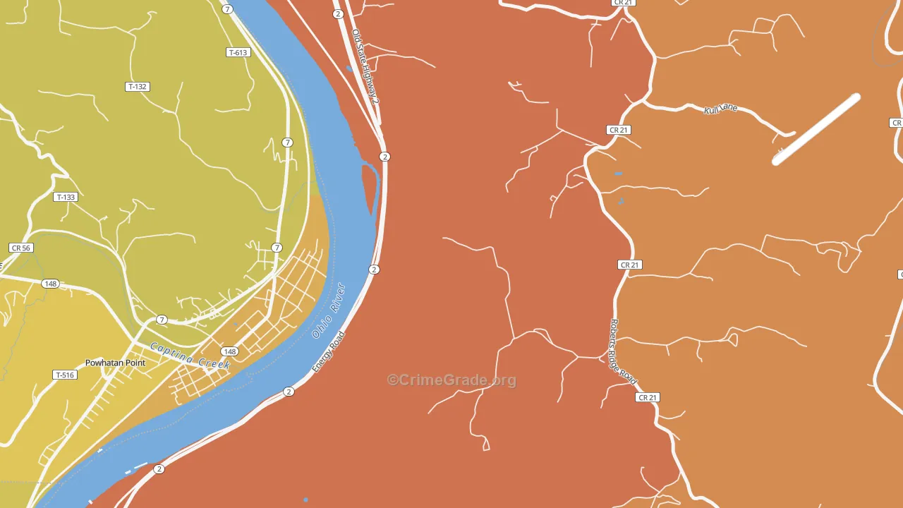 McKeefrey, WV Map of Vandalism Rates