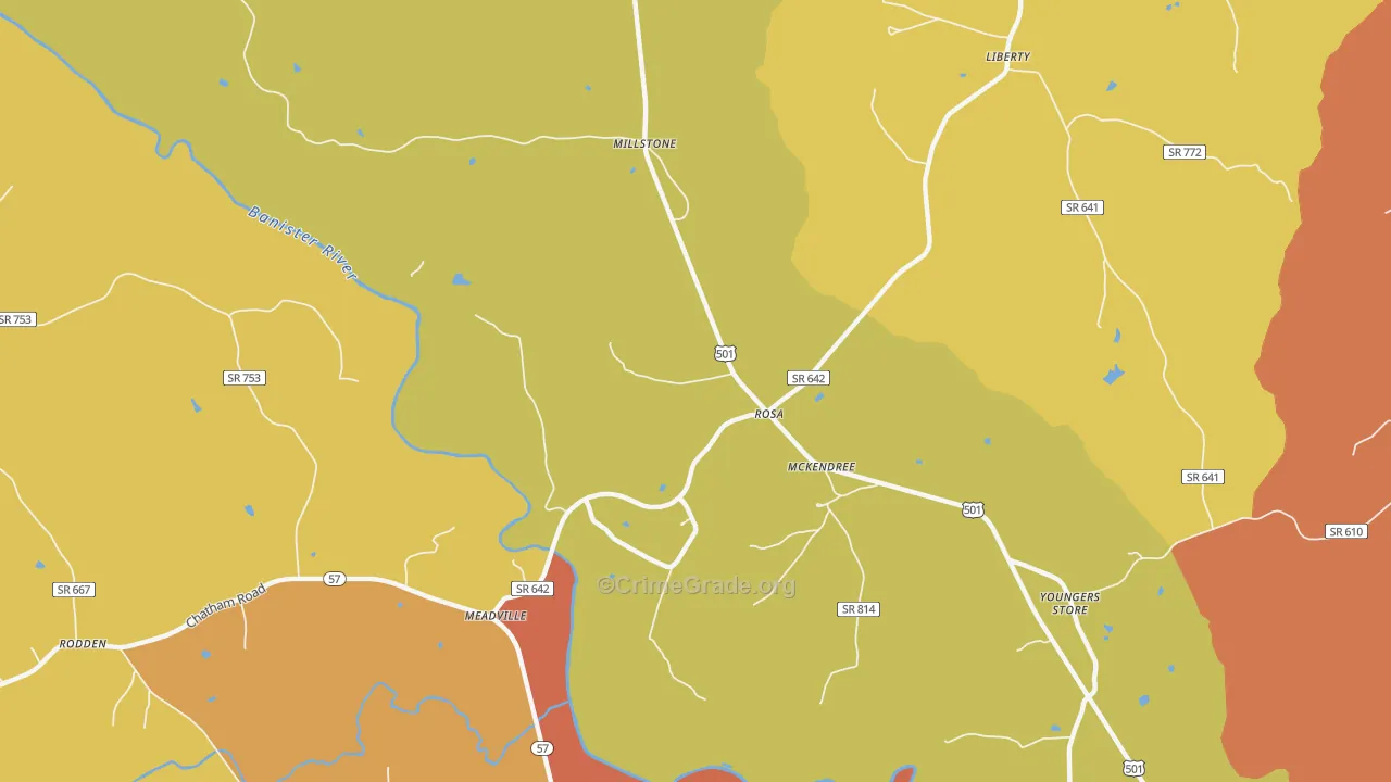 McKendree, VA Map of Vandalism Rates