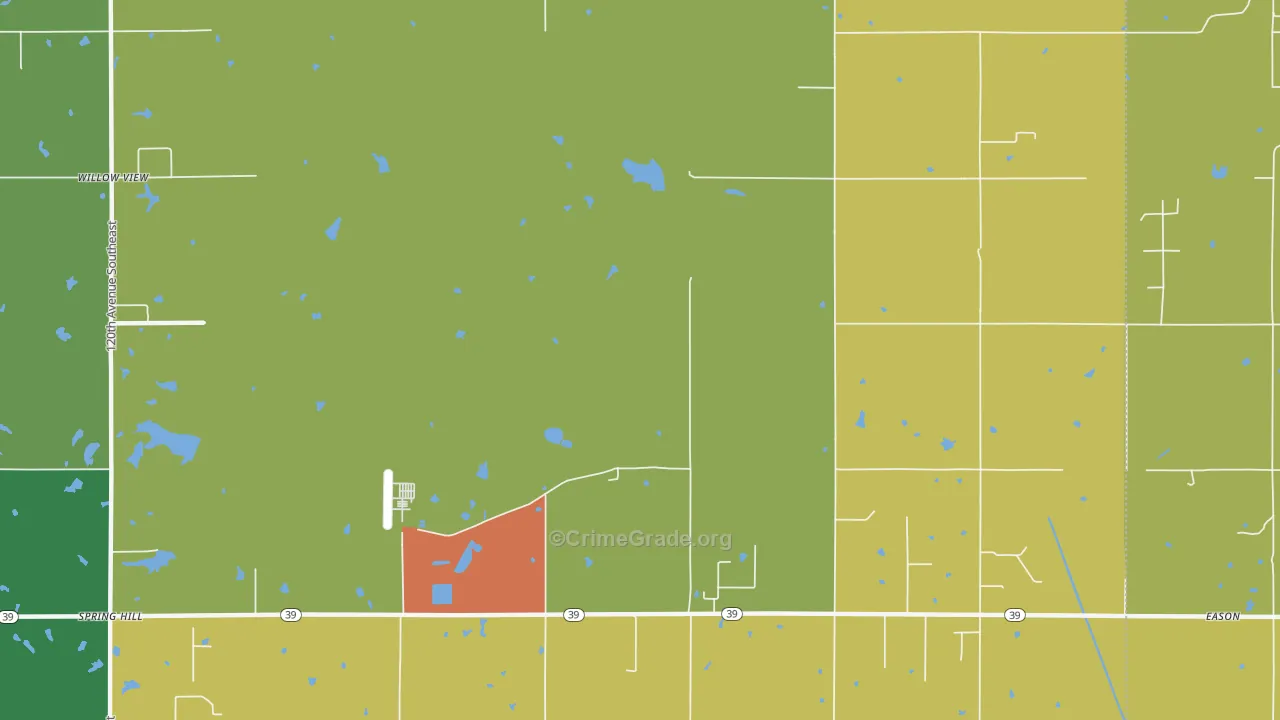 McKiddyville, OK Map of Vandalism Rates