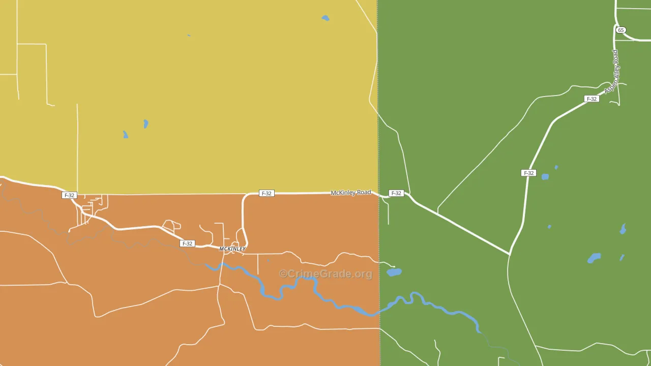 McKinley, MI Map of Vandalism Rates