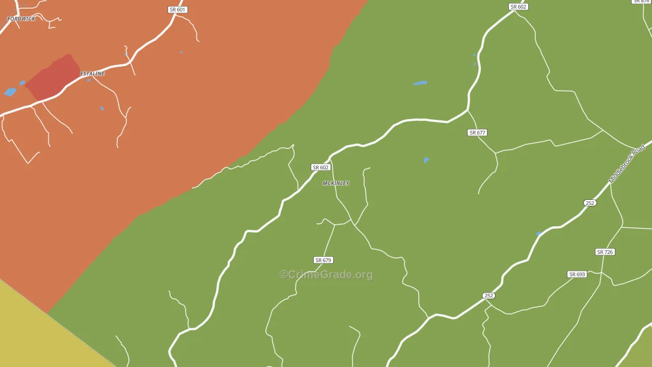 McKinley, VA Map of Vandalism Rates