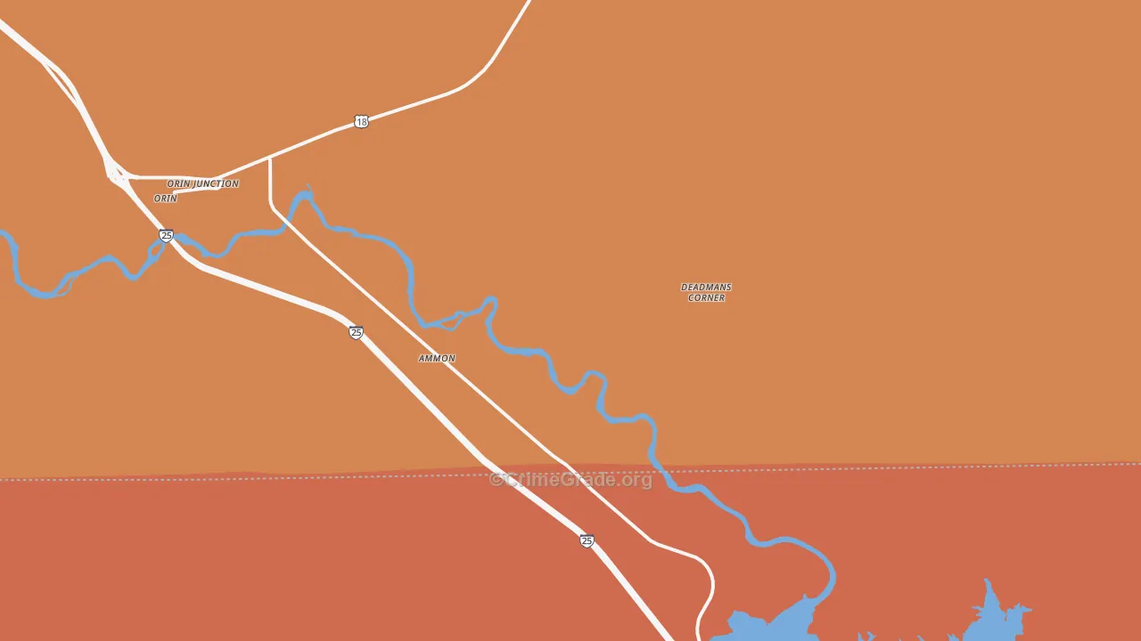 McKinley, WY Map of Vandalism Rates