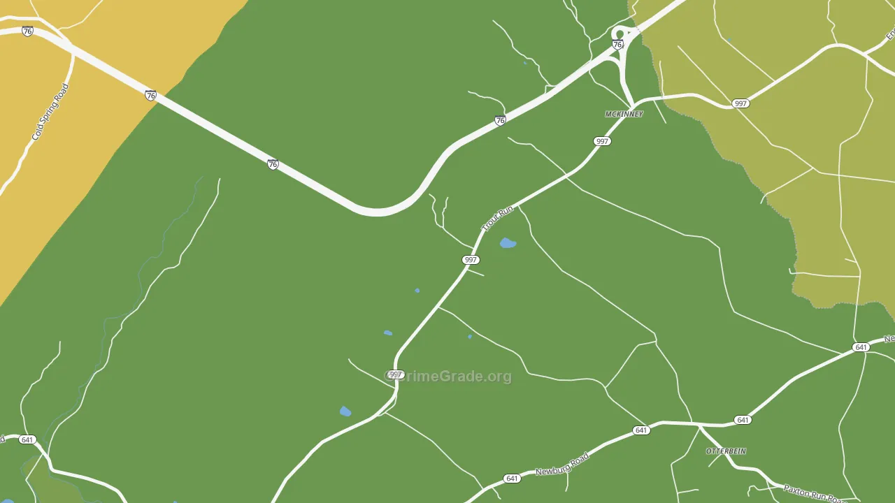 McKinney, PA Map of Vandalism Rates