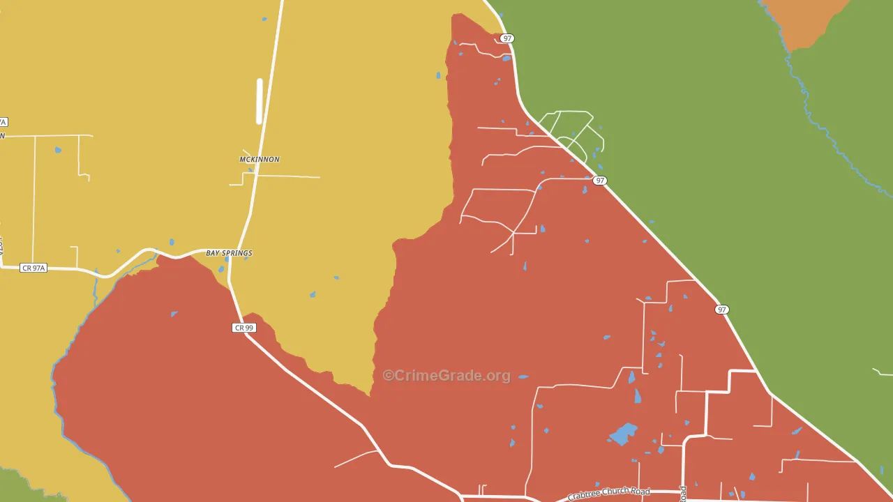 McKinnon, FL Map of Vandalism Rates