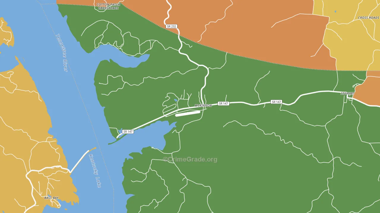McKinnon, TN Map of Vandalism Rates