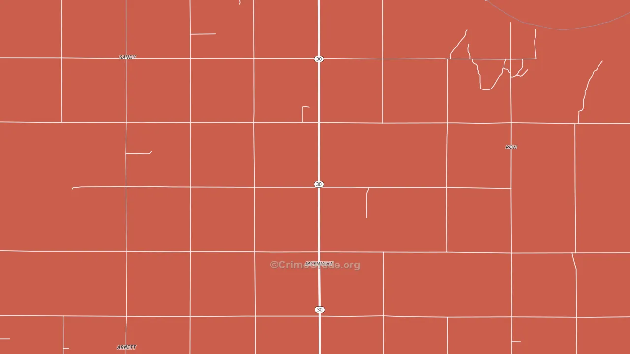 McKnight, OK Map of Vandalism Rates