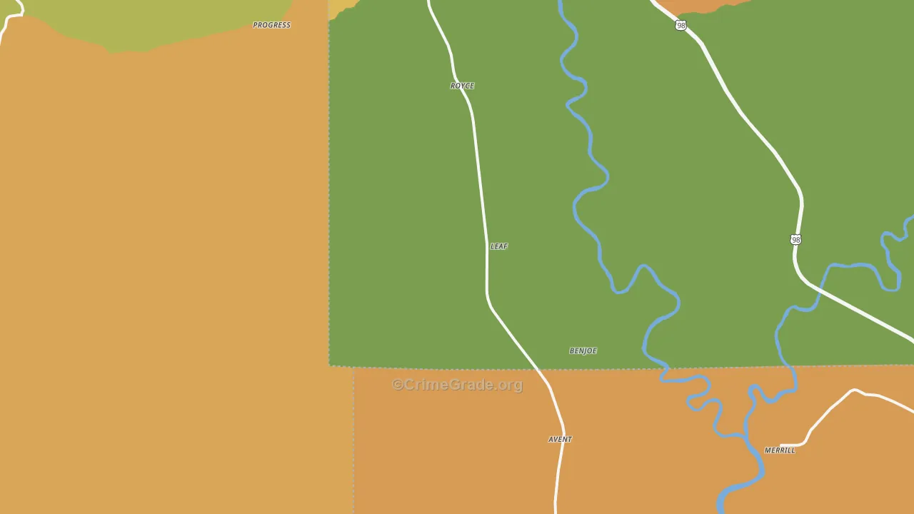 McLain, MS Map of Vandalism Rates