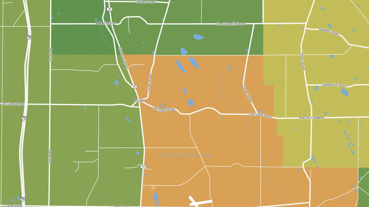 McLane, PA Map of Vandalism Rates