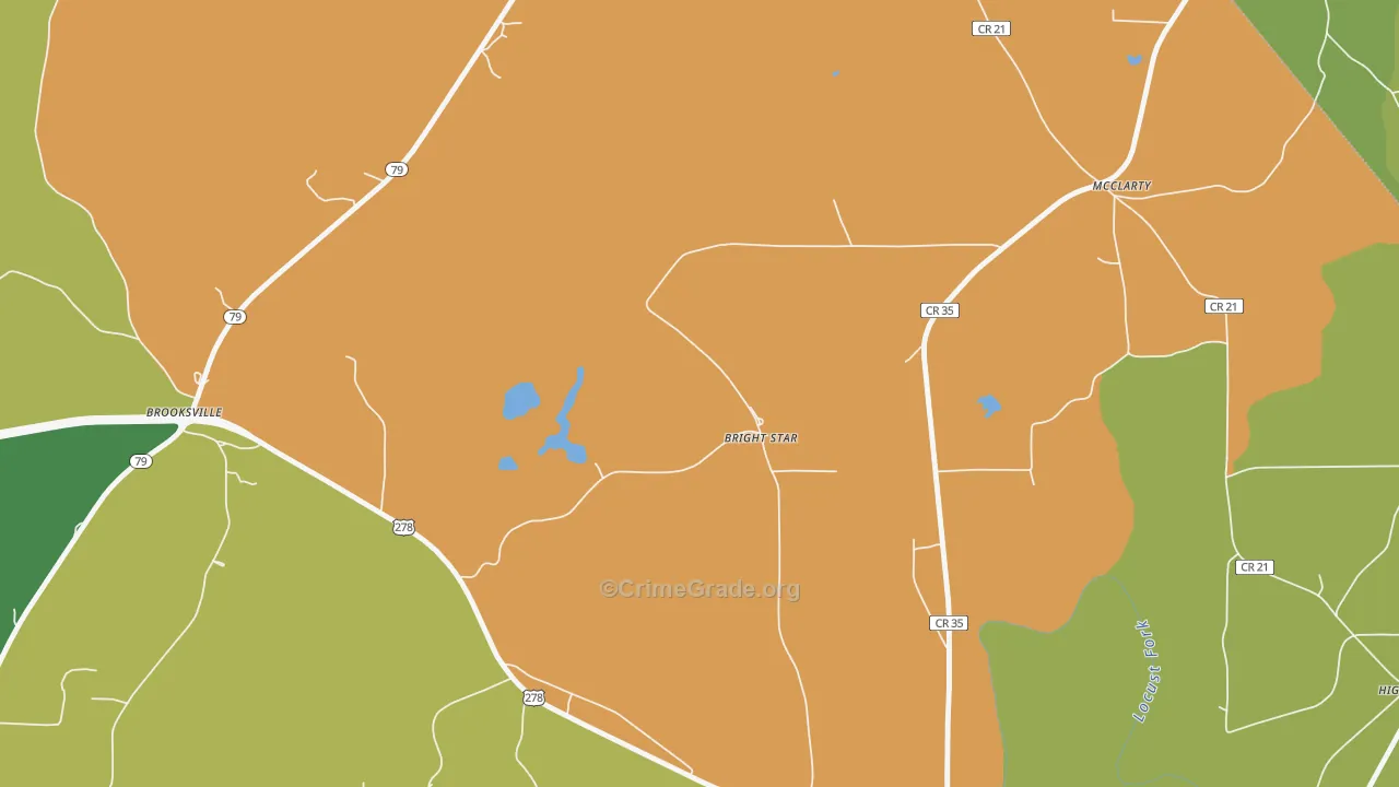 McLarty, AL Map of Vandalism Rates