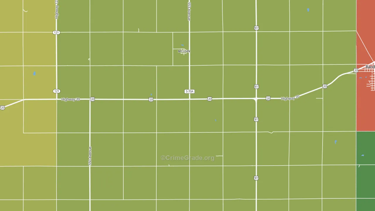 Mclean, NE Map of Vandalism Rates
