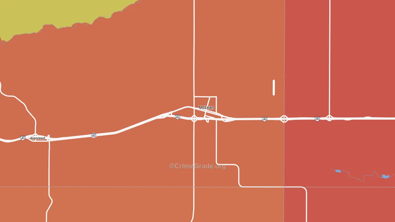 McLean, TX Map of Vandalism Rates