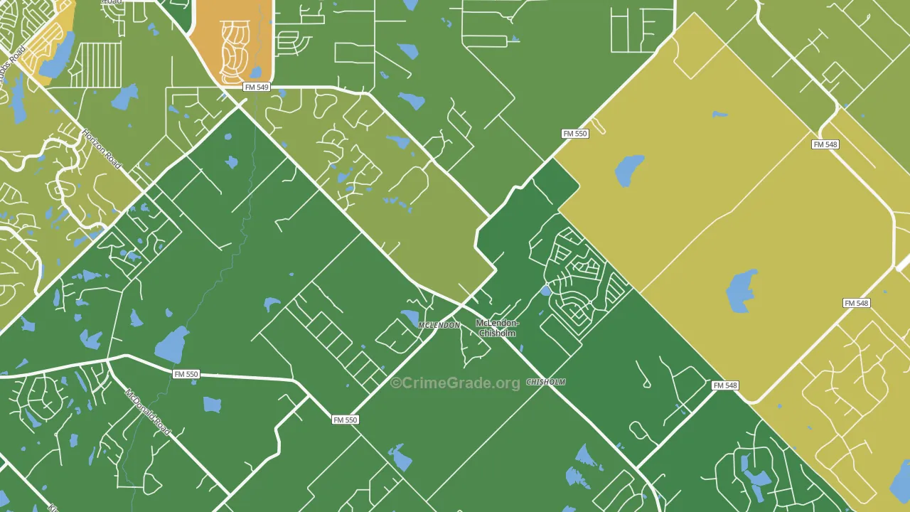 McLendon-Chisholm, TX Map of Vandalism Rates