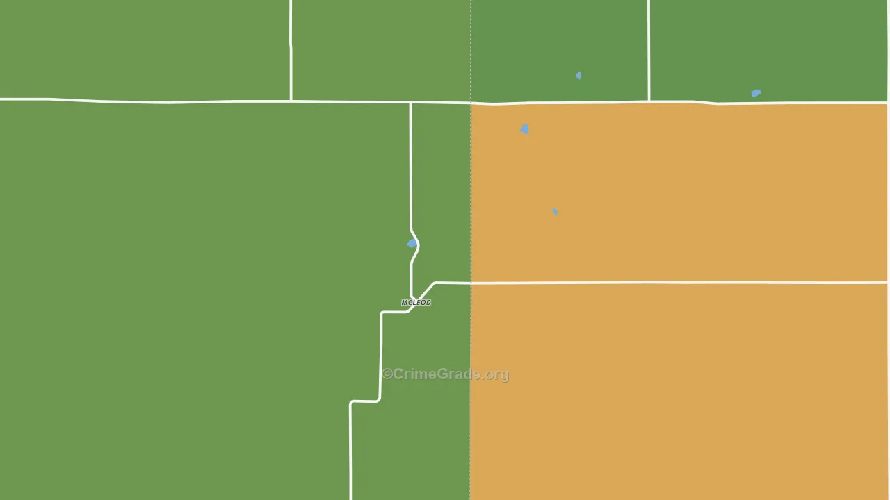 Mcleod, ND Map of Vandalism Rates