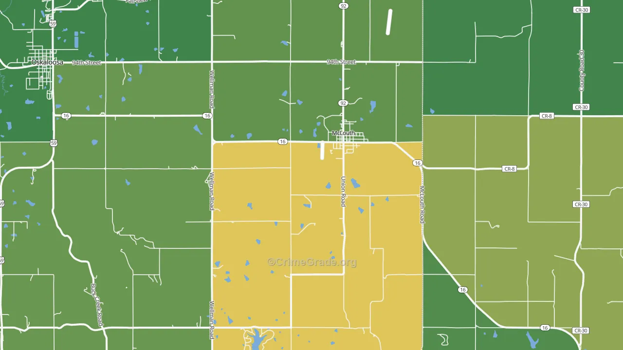 McLouth, KS Map of Vandalism Rates