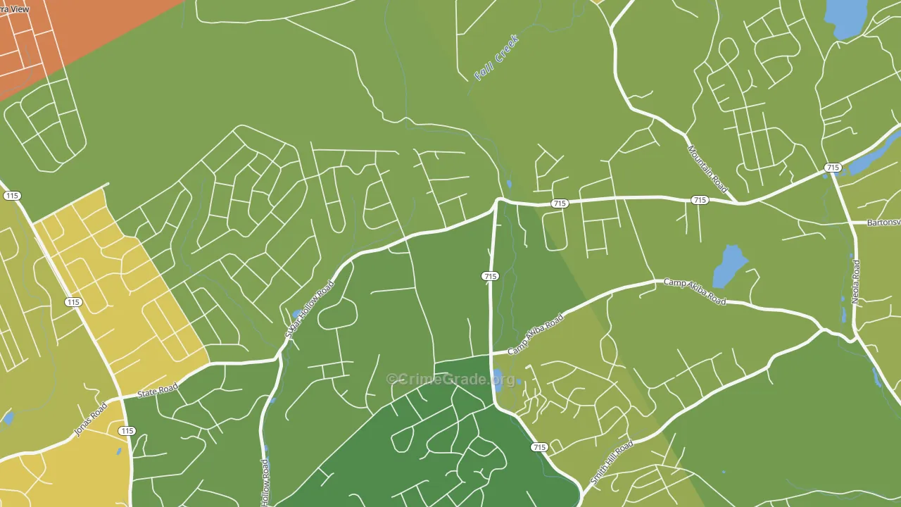 McMichaels, PA Map of Vandalism Rates