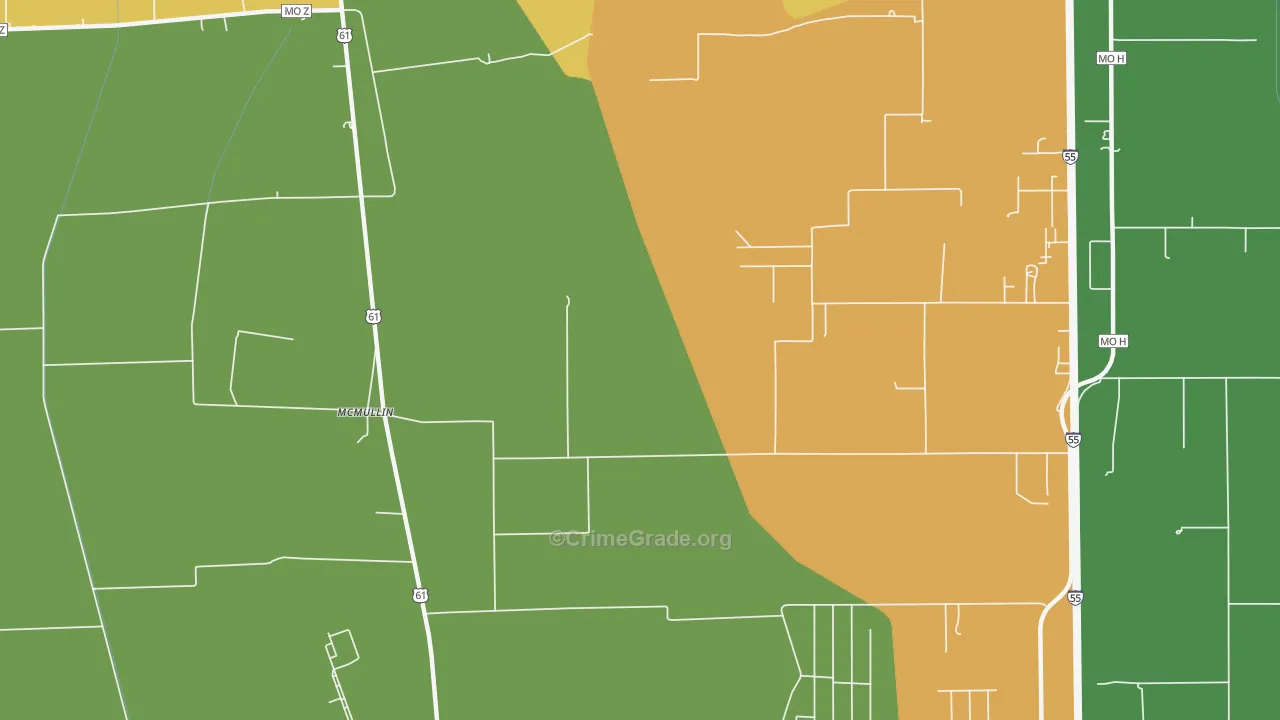 McMullin, MO Map of Vandalism Rates