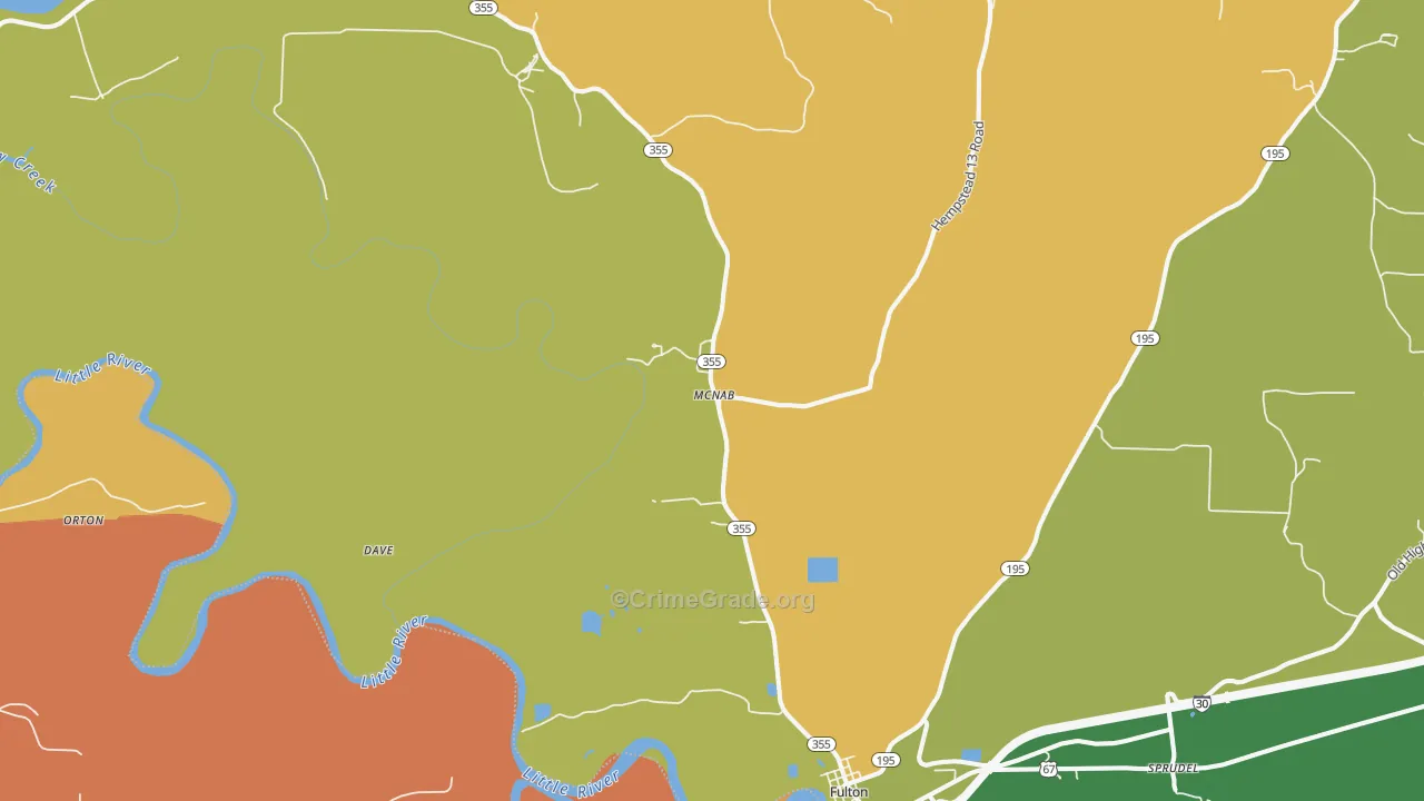McNab, AR Map of Vandalism Rates