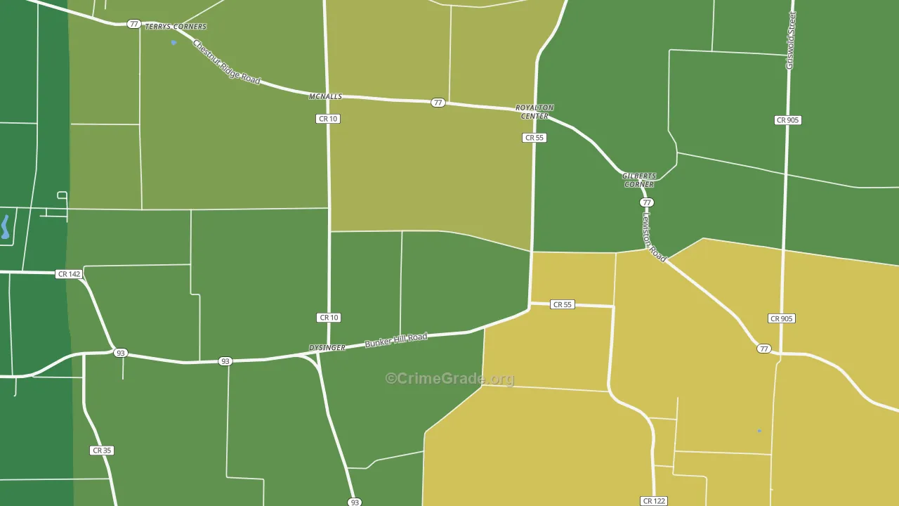 McNalls, NY Map of Vandalism Rates