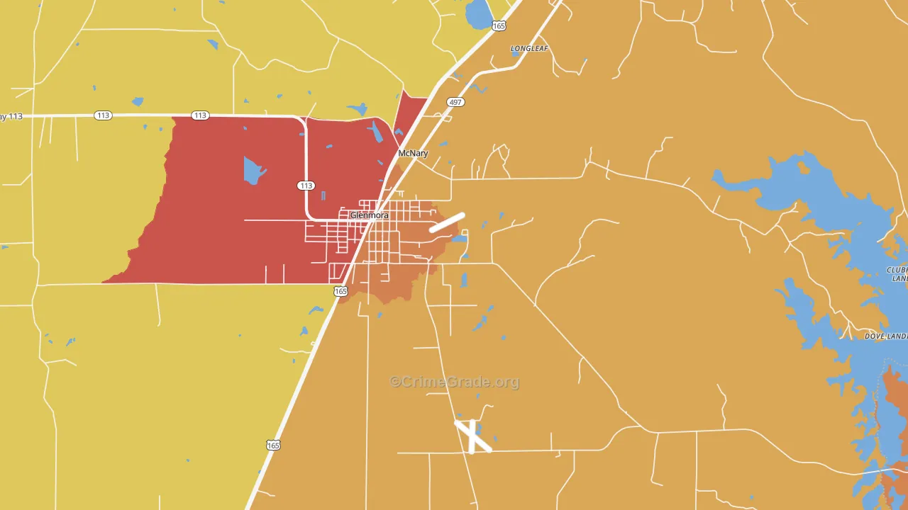 McNary, LA Map of Vandalism Rates