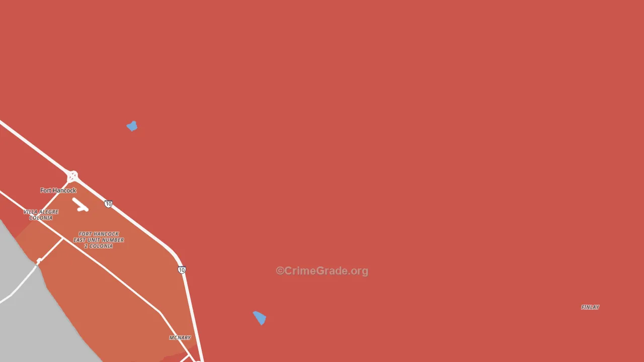 McNary, TX Map of Vandalism Rates