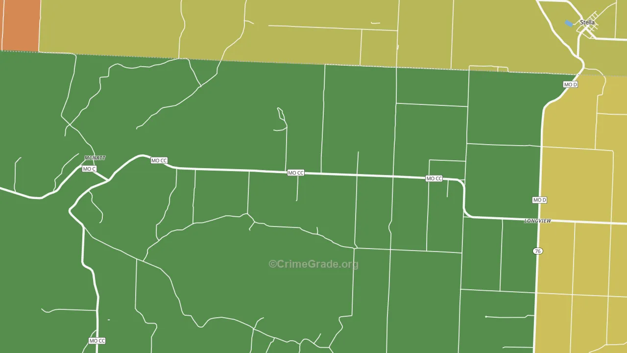 McNatt, MO Map of Vandalism Rates