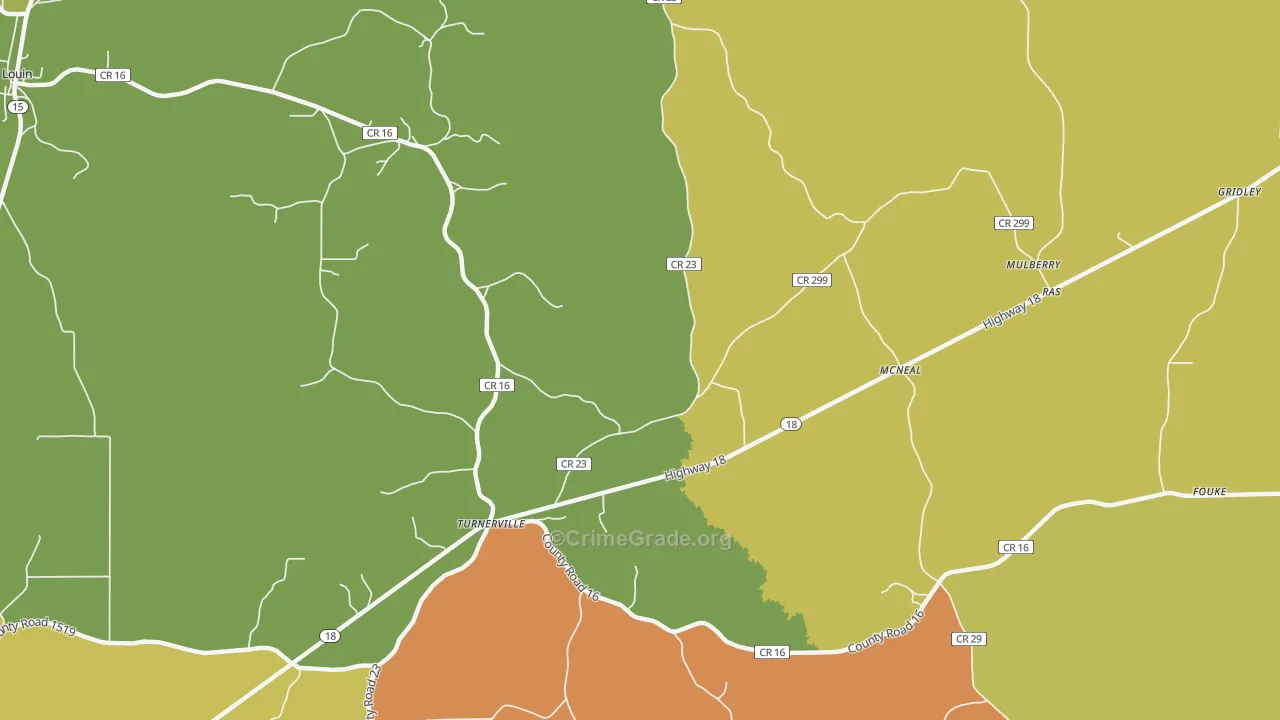 McNeal, MS Map of Vandalism Rates
