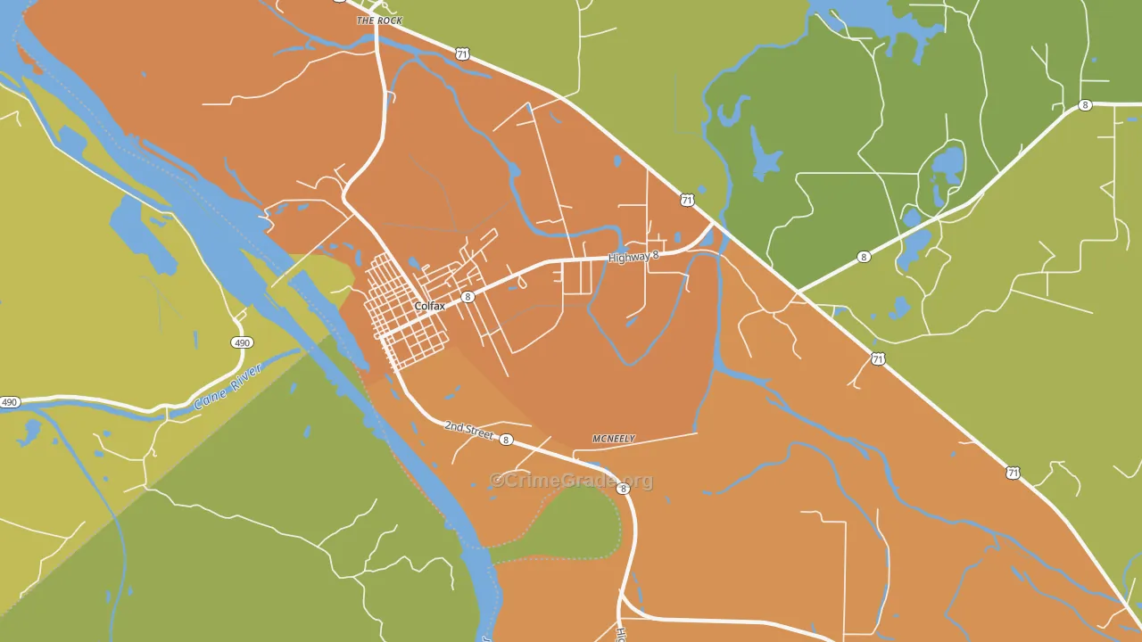 McNeely, LA Map of Vandalism Rates